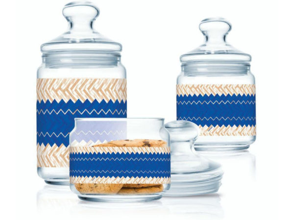 طقم توابل زجاج 3ق Luminarc Woodie Blue