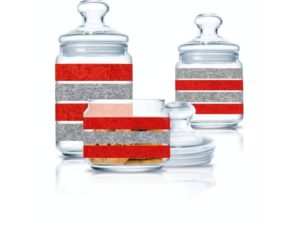 طقم توابل زجاج 3ق Luminarc Stony R&G