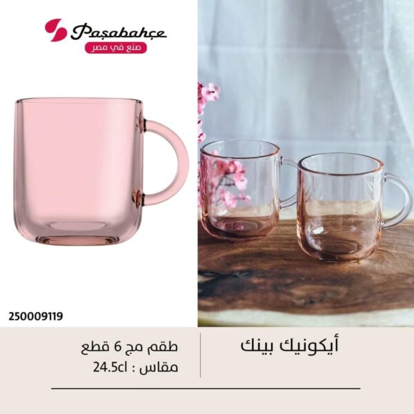 طقم مج ايكونك روز ص 6ق Pasabahce