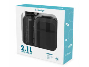 طقم لانش بوكس وزجاجة 2.1لتر M_design