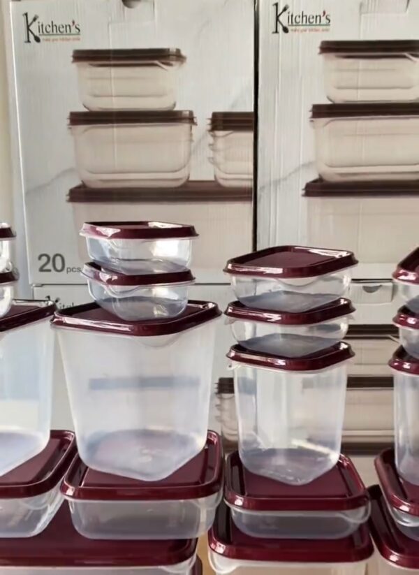 ⁦طقم ثلاجة بلاستيك 20ق Kitchen⁩ - الصورة ⁦4⁩
