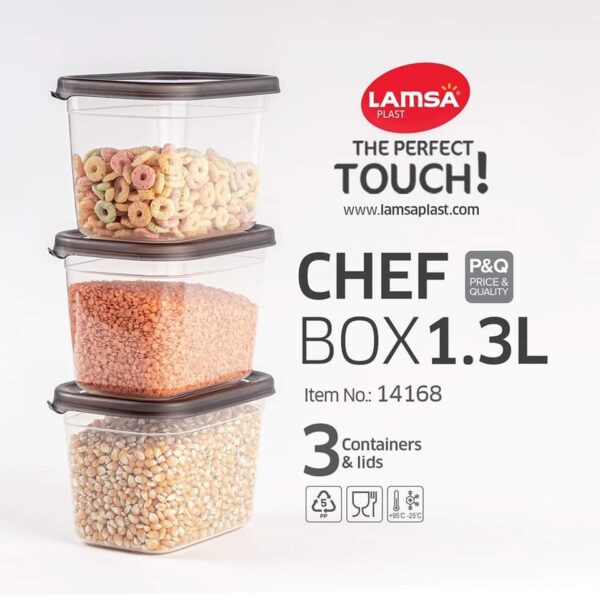 علب شيف بوكس 3ق 1.3لتر Lamsa