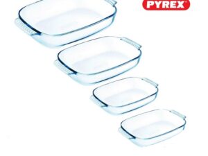 طقم بيركس فرنساوي مستطيل 4ق Pyrex