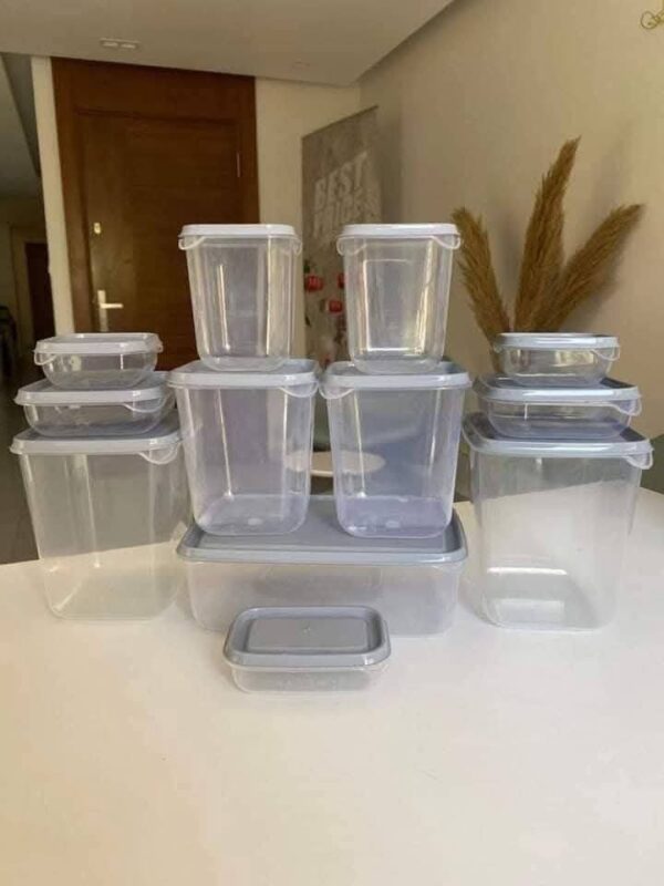 ⁦طقم علب خزين بلاستيك 12ق Kitchen⁩ - الصورة ⁦4⁩