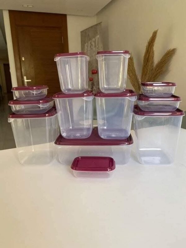 ⁦طقم علب خزين بلاستيك 12ق Kitchen⁩ - الصورة ⁦3⁩