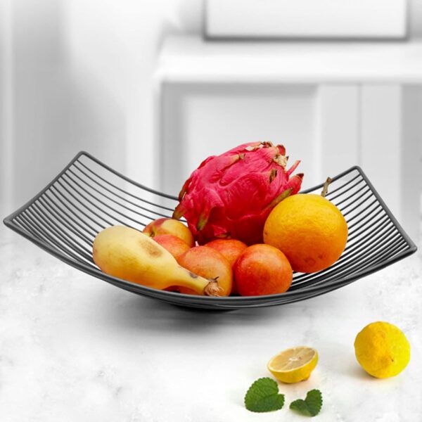 ⁦طبق فاكهة معدن اسود⁩ - الصورة ⁦5⁩