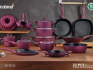 طقم حلل تيتانيوم دوربينا نبيتي 23ق