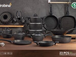 طقم حلل جرانيت دوربينا اسود 23ق