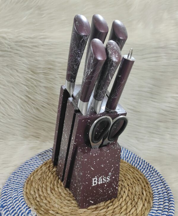 طقم سكاكين استانلس 8ق Bass