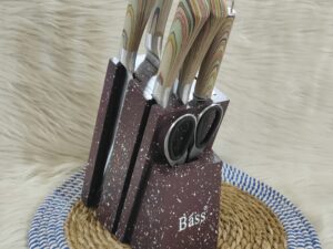 طقم سكاكين استانلس 8ق Bass