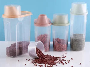 علبة خزين بلاستيك غطاء كوب