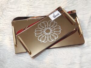 طقم صواني تقديم استانلس 2ق Nelton