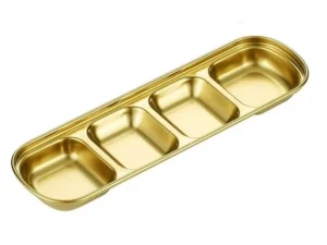 طبق صوص استانلس دهبي 4عين