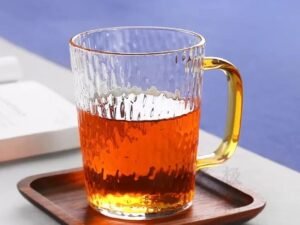 مج زجاج يد دهبي 400مل