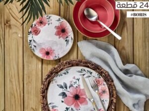 طقم عشاء بورسلين تركي 24ق ox1